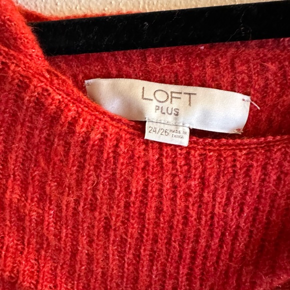 Loft plus long red sweater size 24/26 - Picture 2 of 3